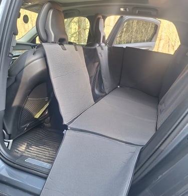 Vandeniui atsparus automobilinis premium klasės hamakas-transformeris dideliam šuniui arba keliems m