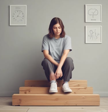 A peaceful corner with cushions and a small table, inviting reflection.