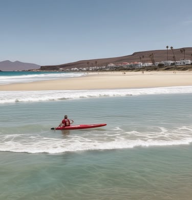 A vigilant lifeguard watching over a busy swimming pool with attentive focus.