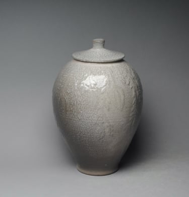 Etched Covered Jar