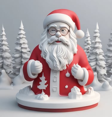 3D printed miniature figurines arranged on a wooden shelf.