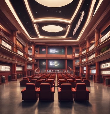 A busy hypermarket aisle filled with shoppers and well-stocked shelves.
