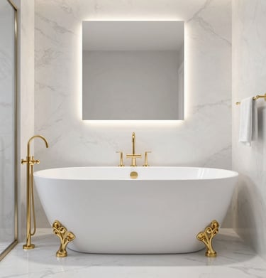 A satisfied customer shaking hands with plumber Francisco Guerrero outside a house.