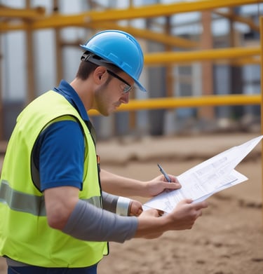 An AI-powered camera monitoring a construction zone for hazards.
