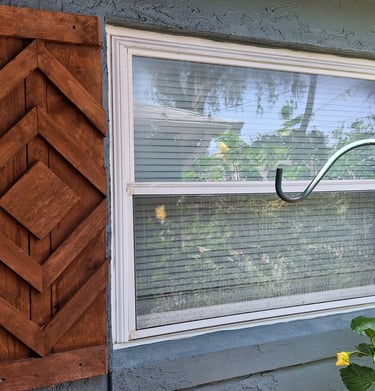 custom shutters with design.