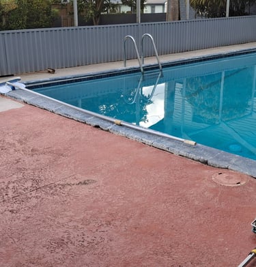 Pool patio paint make over.