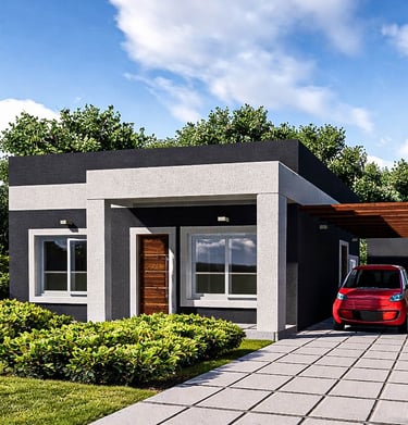 Casa contemporánea en barrio cerrado con jardín