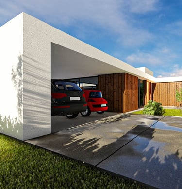 Conjunto de viviendas en barrio privado con diseño urbano