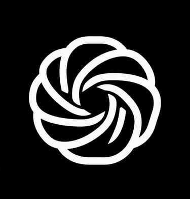 TensorFlow logo glowing softly against a black and blue gradient backdrop.