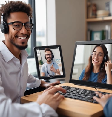 A modern office space where financial professionals connect and share ideas.