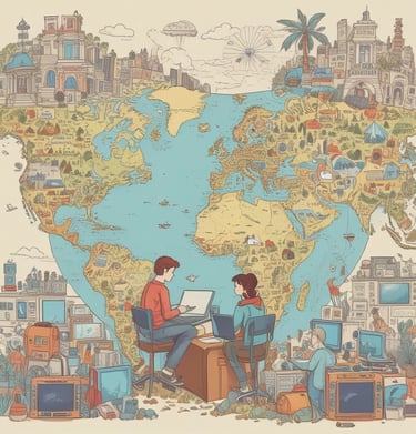 Map of the world where you can take online spanish classes