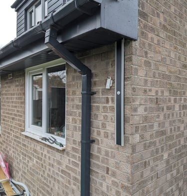 New guttering, facia and soffits fitted