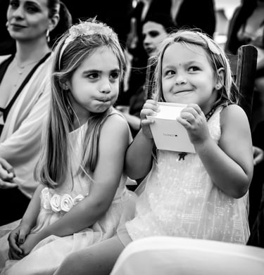 Detalles de boda Pinamar, niñas en ceremonia, fotógrafo Jaime Guarro Romano