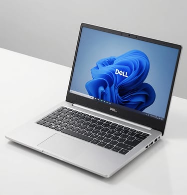 A cozy home office setup with a laptop, notebooks, and coffee cup, emphasizing productivity tools.