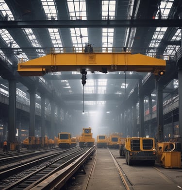 Safety tags and inspection records attached to a crane after a successful service check.