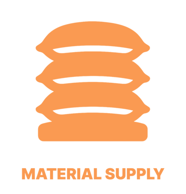 Bags of construction materials