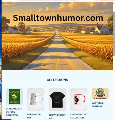 Local client E-commerce site focused on small town living built by Cornerstone Web Services
