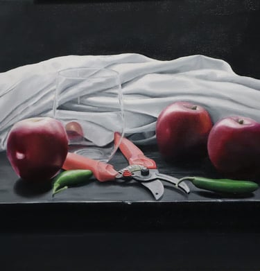 a painting of a still life 