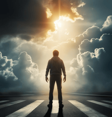 image of someone confronting disruptions, challenges and changes in his or her life