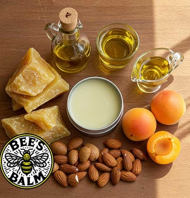 All Natural Bee's Balm Ingredients - beeswax and botanical oils