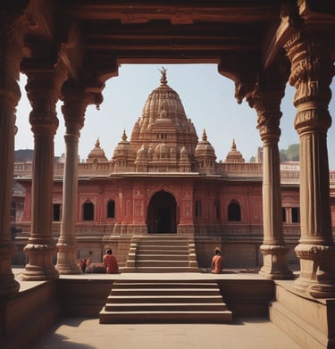 Local artisans showcasing their crafts in a vibrant market.