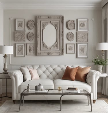 A modern architectural interior with large, curved glass panels and smooth, flowing walls. The design showcases a blend of metal, glass, and stone elements with natural light filtering through expansive windows. The space appears open and airy, with a focus on geometric and organic forms.