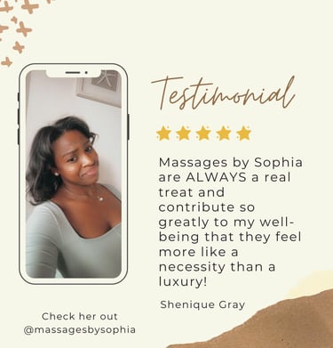 a woman review of massages by sophia