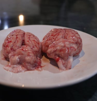 two halves of a brain scang of a brain scan