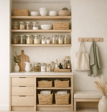 Organized home interior supporting calm, clarity, and functionality