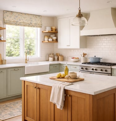 Bright, organized kitchen designed for calm and everyday functionality