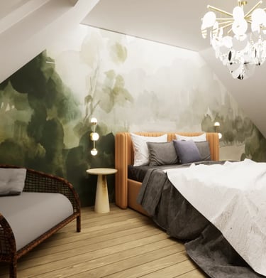 Visuel chambre rénovation Sixt-sur-Aff