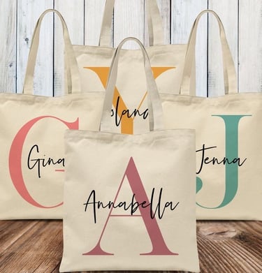 Bolsas estampadas, personalizável