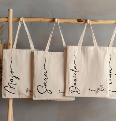 Bolsas estampadas, personalizável