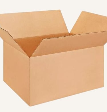 caja regular ranurado con solapas abre facil color kraft