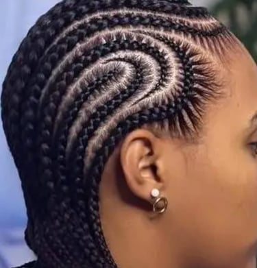 cornrows ponytail