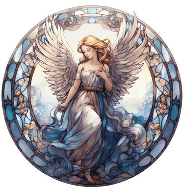 Angel round suncatcher