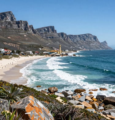 An elegant dining setup overlooking a lush garden, ready for an evening meal.