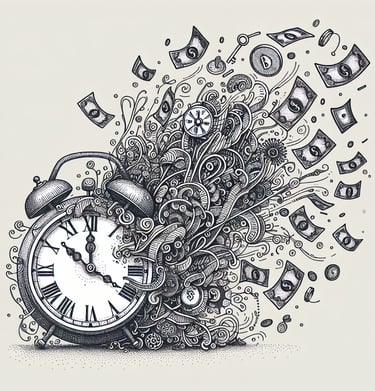 a clock with a clock on it and a clock on the side