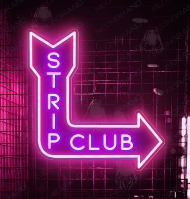 a neon sign with a neon sign that says str club