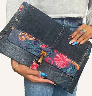 Denim Conversion Clutch