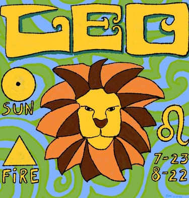 Leo Horoscope Art by Tina G.