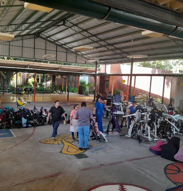 Las donaciones en el centro de rehabilitacion