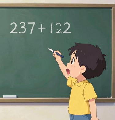 Teacher helping a small group of elementary students with a fun project.