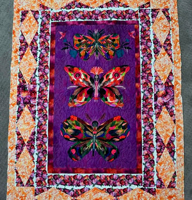 quilted butterfly panel
