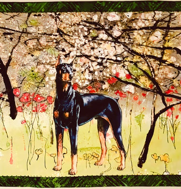 doberman wall art