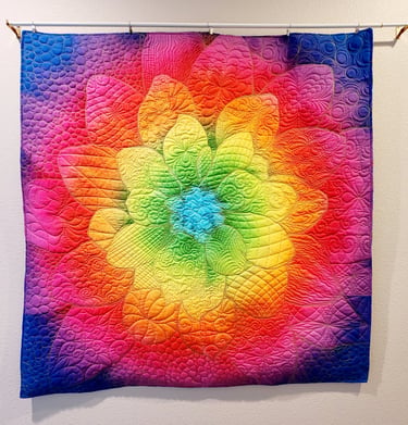 hoffman dream big panel quilted wall hanging