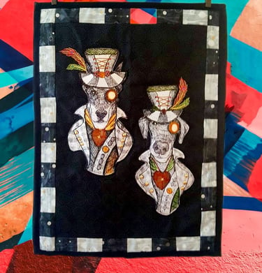 custom steampunk memorial wall hanging