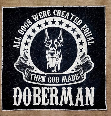 doberman vet themed quilt