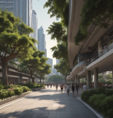 A modern interior space that harmonizes with nature through design.