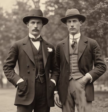 William Charles reading an excerpt from his latest Edwardian novel to an attentive audience.